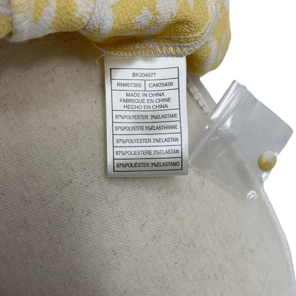 BB Dakota Womens All The Frills Ruffle Crepe V Neck Yellow Floral Blouse Small - Picture 11 of 11